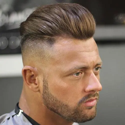 Slicked Back Hair With Disconnected Undercut