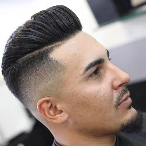 modern pompadour undercut fade