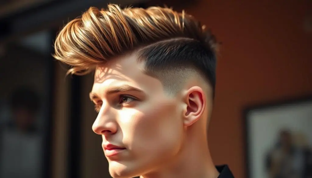 popular men's hairstyles for straight hair Quiff Fade
