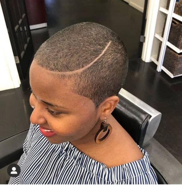 black female with low haircut