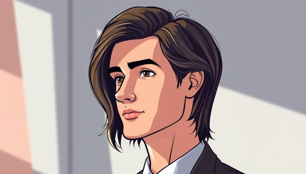 medium-length hair for men