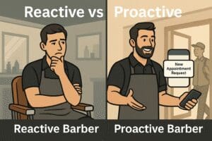 A Reactive vs Proactive barber