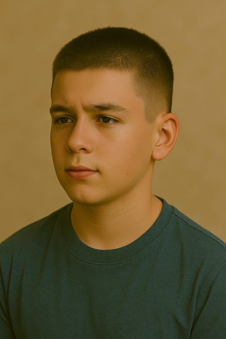 Kid with Crew Cut Haircut