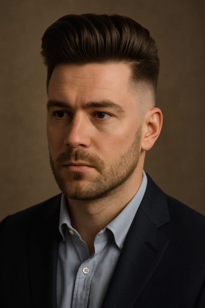 pompadour fade haircut