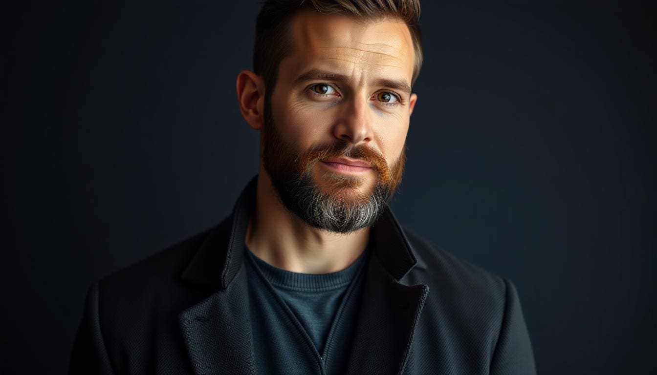 Beard Styles and Maintenance Man with perfectly sculpted beard looking confident and stylish